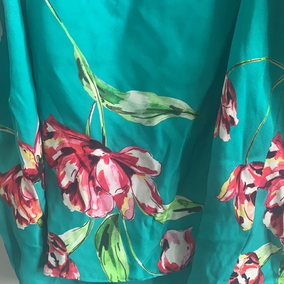 Parker Floral Print Silk Wrap Front Tank - Picture 15 of 16